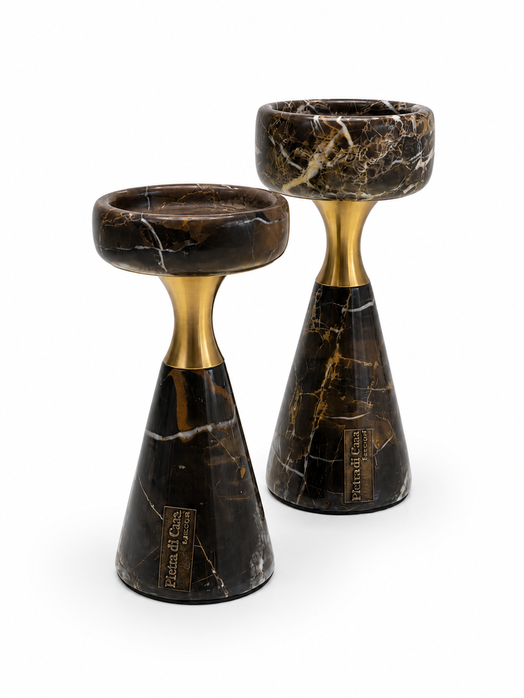 Suporte para velas HOUINAKOLU - Black and Gold