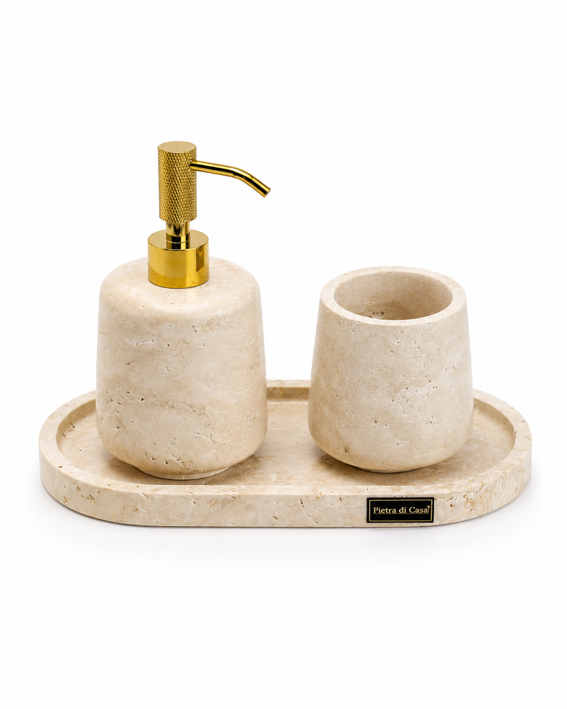 Conjunto Casa de Banho BIA - Travertino Bege
